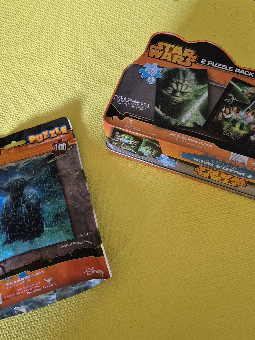 Star Wars Kids Puzzle Pack with Green Yoda and Orange Accents
